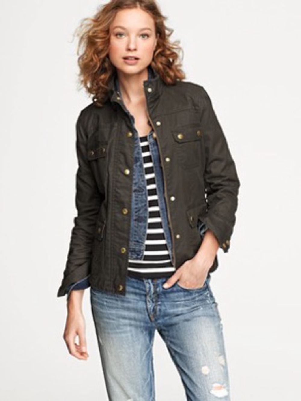 J. Crew Downtown Field Olive Green Utility Jacket Size X Small